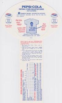 1976 Pepsi Discs #20 Charley Taylor Back