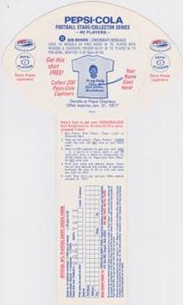 1976 Pepsi Discs #22 Bob Brown Back