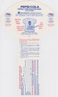 1976 Pepsi Discs #23 Ron Carpenter Back