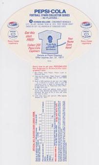 1976 Pepsi Discs #29 Vern Holland Back