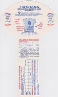 1976 Pepsi Discs #30 Bob Johnson Back