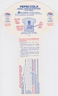 1976 Pepsi Discs #31 Ken Johnson Back