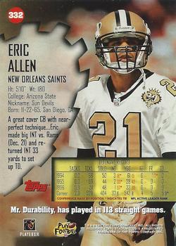 1997 Stadium Club - Pro Bowl #332 Eric Allen Back
