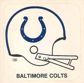 1978 Kellogg's NFL Helmet Stickers #2 Baltimore Colts Front