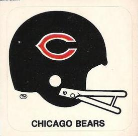 1978 Kellogg's NFL Helmet Stickers #4 Chicago Bears Front