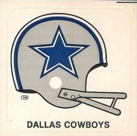 1978 Kellogg's NFL Helmet Stickers #7 Dallas Cowboys Front