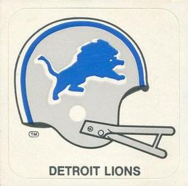 1978 Kellogg's NFL Helmet Stickers #9 Detroit Lions Front