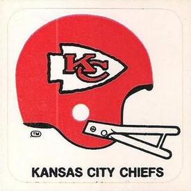1978 Kellogg's NFL Helmet Stickers #12 Kansas City Chiefs Front