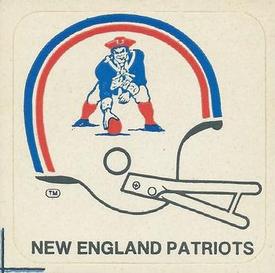 1978 Kellogg's NFL Helmet Stickers #16 New England Patriots Front