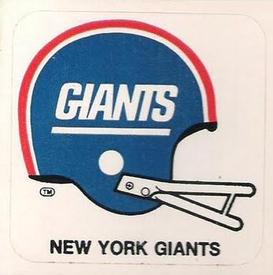 1978 Kellogg's NFL Helmet Stickers #18 New York Giants Front