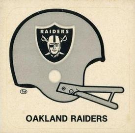 1978 Kellogg's NFL Helmet Stickers #20 Oakland Raiders Front