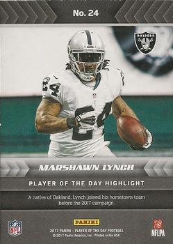 2017 Panini Player of the Day #24 Marshawn Lynch Back