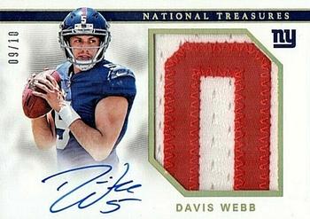 2017 Panini National Treasures - Rookie Material Signatures RPS Holo Gold #RMS-DW Davis Webb Front
