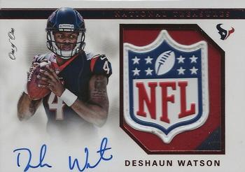 2017 Panini National Treasures - Rookie Material Signatures RPS NFL Shield Red #RMS-DWS Deshaun Watson Front