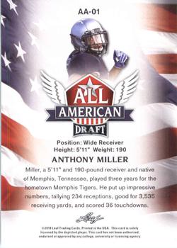 2018 Leaf Draft - All American #AA-01 Anthony Miller Back