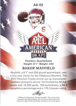 2018 Leaf Draft - All American #AA-02 Baker Mayfield Back