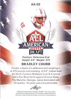 2018 Leaf Draft - All American #AA-03 Bradley Chubb Back