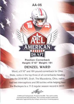 2018 Leaf Draft - All American #AA-05 Denzel Ward Back