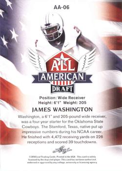 2018 Leaf Draft - All American #AA-06 James Washington Back