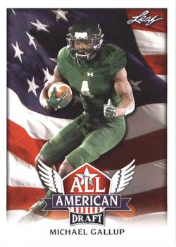 2018 Leaf Draft - All American #AA-09 Michael Gallup Front