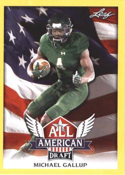 2018 Leaf Draft - All American Gold #AA-09 Michael Gallup Front