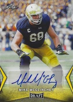 2018 Leaf Draft - Autographs Gold #BA-MM2 Mike McGlinchey Front