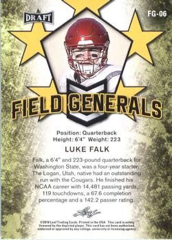 2018 Leaf Draft Gold #35 Luke Falk Washington State Cougars Football Card