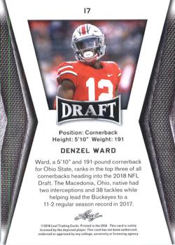 2018 Leaf Draft - Gold #17 Denzel Ward Back