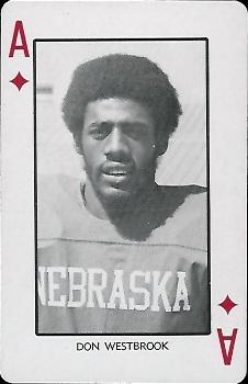 1974 Nebraska Cornhuskers Playing Cards #A♦ Don Westbrook Front