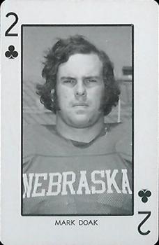 1974 Nebraska Cornhuskers Playing Cards #2♣ Mark Doak Front