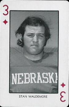 1974 Nebraska Cornhuskers Playing Cards #3♦ Stan Waldemore Front