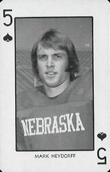 1974 Nebraska Cornhuskers Playing Cards #5♠ Mark Heydorff Front