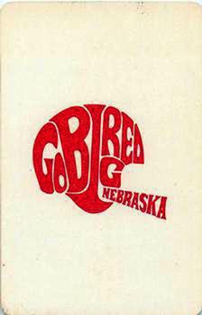 1974 Nebraska Cornhuskers Playing Cards #6♠ Dean Gissler Back