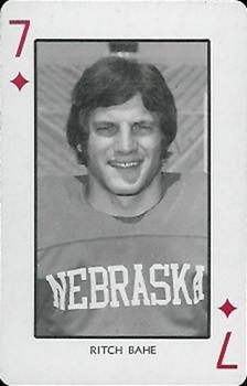 1974 Nebraska Cornhuskers Playing Cards #7♦ Ritch Bahe Front