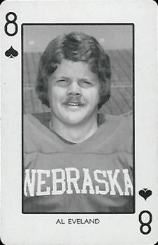 1974 Nebraska Cornhuskers Playing Cards #8♠ Al Eveland Front