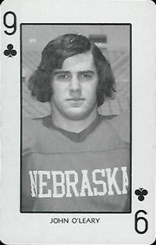 1974 Nebraska Cornhuskers Playing Cards #9♣ John O'Leary Front