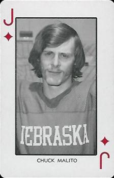 1974 Nebraska Cornhuskers Playing Cards #J♦ Chuck Malito Front
