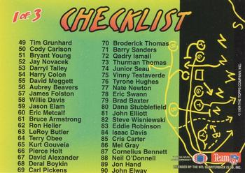 1994 Stadium Club - Checklists #1 Series 1 Checklist: 1-90 Back