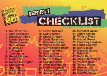 1994 Stadium Club - Checklists #1 Series 1 Checklist: 1-90 Front