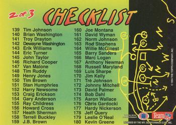 1994 Stadium Club - Checklists #2 Series 1 Checklist: 91-180 Back