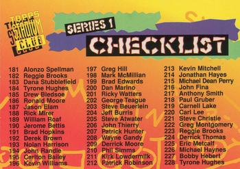 1994 Stadium Club - Checklists #3 Series 1 Checklist: 181-270 Front