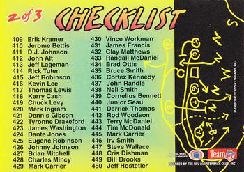 1994 Stadium Club - Checklists #2 Series 2 Checklist: 361-450 Back