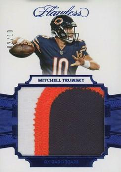 2017 Panini Flawless - Rookie Patches Sapphire #RP-MT Mitchell Trubisky Front