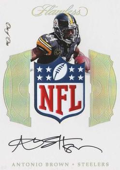 2017 Panini Flawless - Shield Signatures #SS-AB Antonio Brown Front