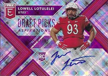 2018 Panini Elite Draft Picks - Draft Picks Autographs Aspirations Purple #271 Lowell Lotulelei Front