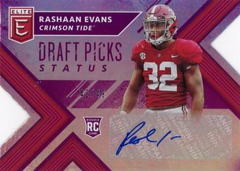 2018 Panini Elite Draft Picks - Draft Picks Autographs Status Die Cut Purple #224 Rashaan Evans Front