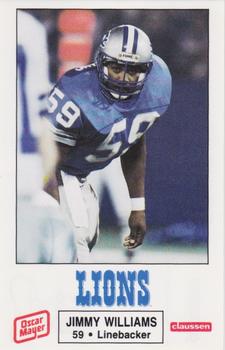 1988 Detroit Lions Police #4 Jimmy Williams Front