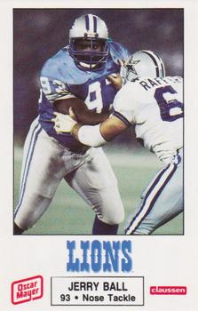 1988 Detroit Lions Police #8 Jerry Ball Front