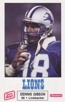 1988 Detroit Lions Police #10 Dennis Gibson Front