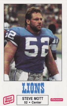 1988 Detroit Lions Police #14 Steve Mott Front